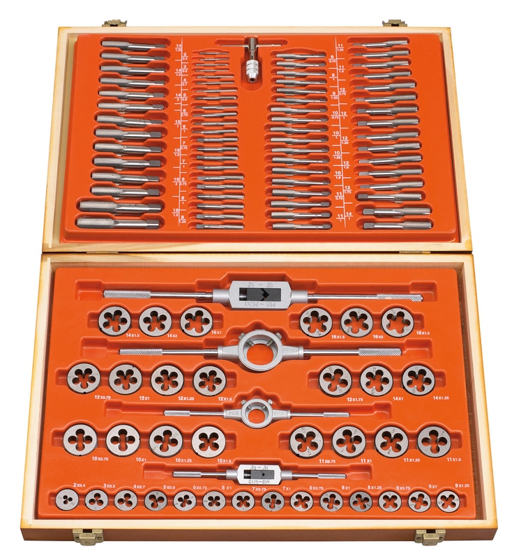 100 pcs. tap & die set