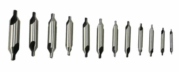 12 pcs. metric size center drills