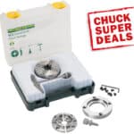 61062 SC3 Geared Scroll Chuck Package with 3" Faceplate, 1" x 8 TPI