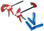 Angle clamp set with 4 one-hand clamps