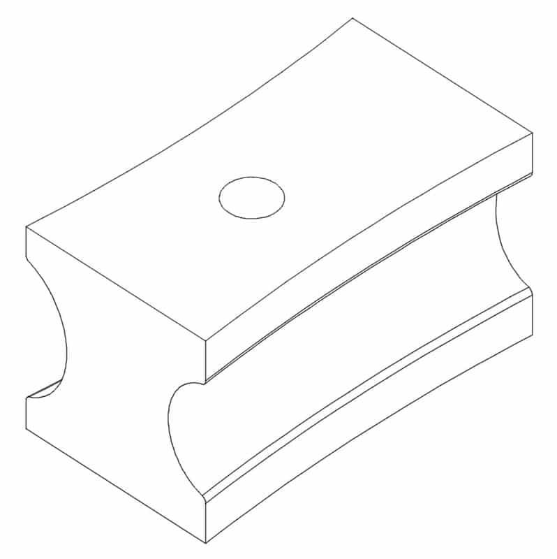 Bending shoe 1 1/4“ W (O31,8) x 1 1/2“ W (O38,1) for BM 42 A / BM 60 A