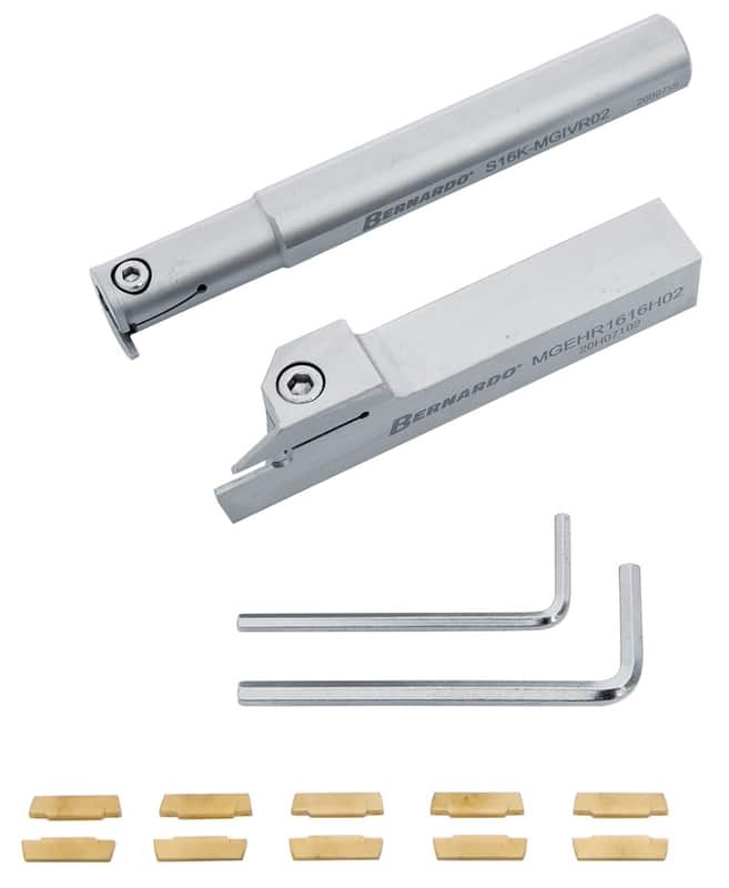 External & internal parting and grooving tool holder set, with carbide inserts, 16 mm, 2 pcs.