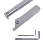 External & internal parting and grooving tool holder set, with carbide inserts, 20 mm, 2 pcs.