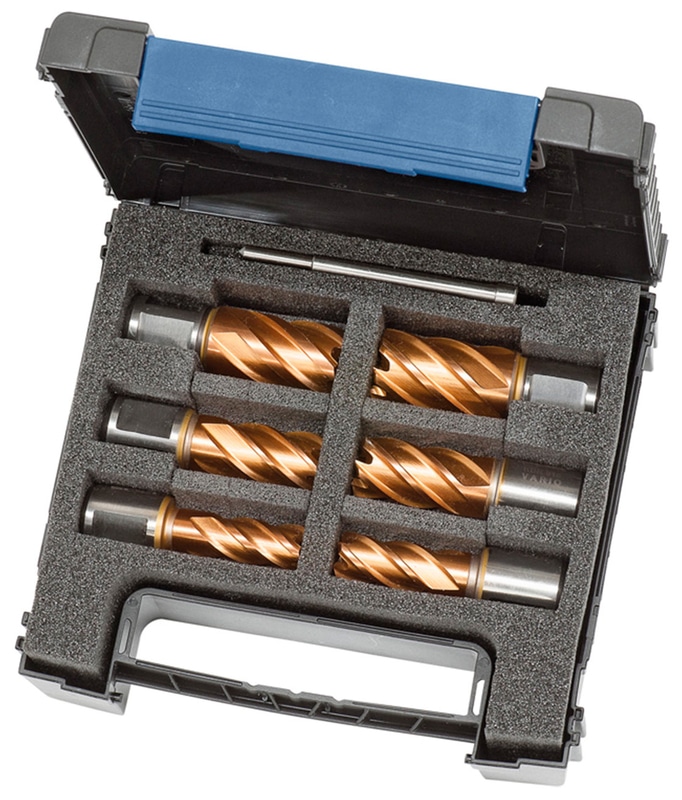 HSS-Vario PLUS core drill-set KBK, 13 - 22 mm, drilling depth 30 mm