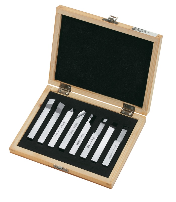 HSS-carbide tipped tool set, 12 mm, 8-pcs.