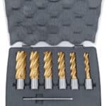 HSS-core drill-set CDL, TiN-coated, 14 - 24 mm, drilling depth 50 mm