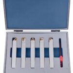 Indexable carbide turning tool set, 12 mm, 5 pcs.