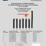 Indexable carbide turning tool set, 6-pcs., incl. boring bar, 8 mm