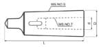 Morse taper drill sleeve MT 3 / 2