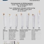 Multipurpose indexable carbide turning tool set, 12 mm, set N