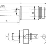 Quick change drilling and tapping chuck set MT 2 / M3 - M12