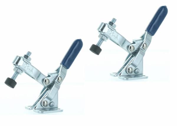 Set of 2 Sauter vertical clamps with horizontal base plate