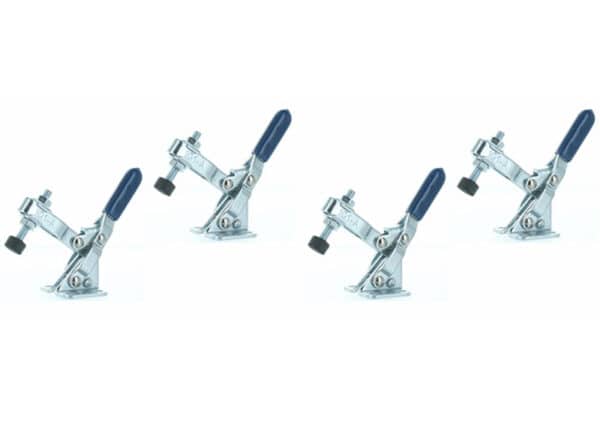 Set of 4 Sauter vertical clamps with horizontal base plate