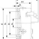 Standard 3-jaw chuck DK11-125