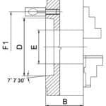 Standard 3-jaw chuck PS3-160/D5