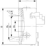 Standard 4-jaw chuck DK12-400/D6
