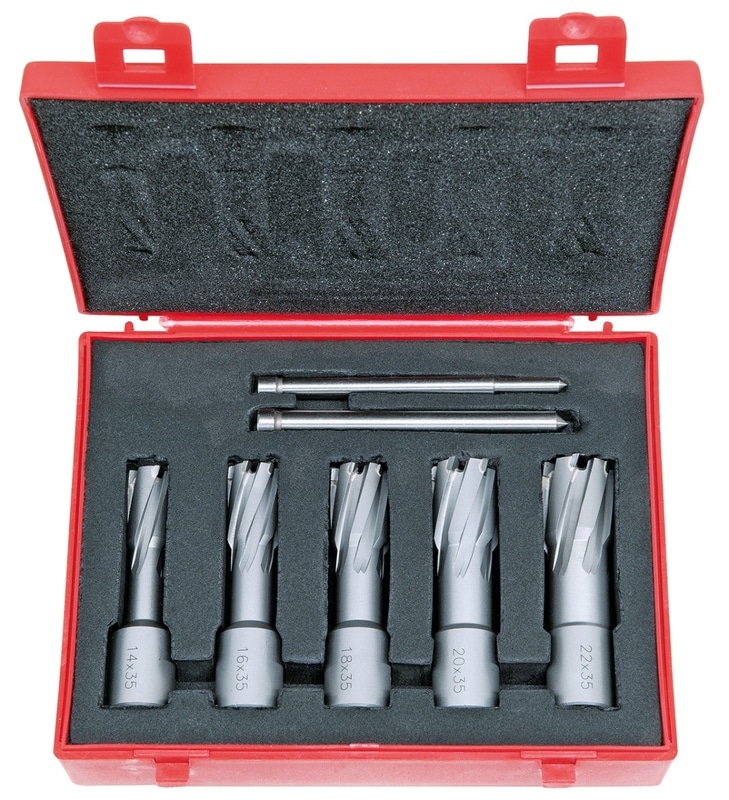 TCT-core drill-set, 14 - 22 mm, drilling depth 35 mm