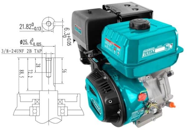 TOTAL ΕΠΑΓΓ. ΚΙΝΗΤΗΡΑΣ ΒΕΝΖ. 389cc - 13HP ΣΦΗΝΑ (TGEN1881)