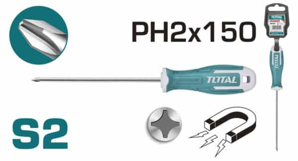 TOTAL ΚΑΤΣΑΒΙΔΙ ΜΑΓΝ. ΣΤΑΥΡΟΥ PH2 X 150mm (THT26PH2150)