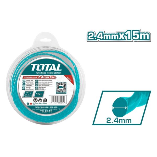 TOTAL ΜΕΣΙΝΕΖΑ ΕΛΙΚΟΕΙΔΗΣ 2.4mm - 15m (TEL2415)