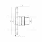 hsk63e adaptors for large diameter sawblades - D179 TaperHSK-63E A57 B4 L89 D130 D263