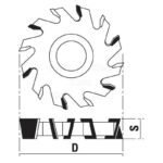 hw alternate tooth milling cutters