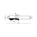 hw architectural moulding line bits with ball bearing guide z2