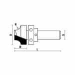 hw beading bits with upper ball bearing guide z2 - S12 D28.6 B15 L58 R8