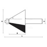 hw bevel bits with ball bearing guide z2