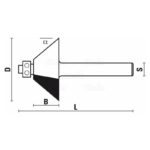 hw bevel trim bits with ball bearing guide