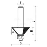 hw bevel trimming bits with ball bearing z2