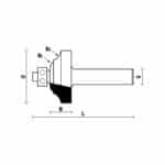 hw classical bits with ball bearing guide z2 - S12 D38.1 B15.9 L63.5 R15.5 R26