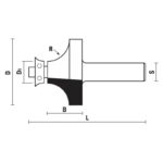 hw corner-rounding bits with ball bearing guide z2