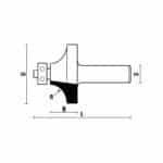 hw corner rounding bits with ball bearing guide z2