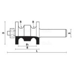 hw double beading bits with ball bearing guide z2 - S12 D38 B51 L79 B138 R6