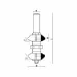 hw double chamfer assembly with ball bearing guide z3