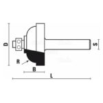 hw double fillet cove bits with ball bearing guide z2