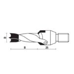 hw dowel drills with countersink threaded shank z2