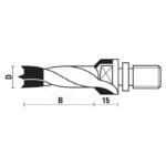 hw dowel drills with countersink threaded shank z2