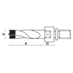 hw dowel drills with threaded shank z2