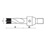 hw dowel drills with threaded shank z2