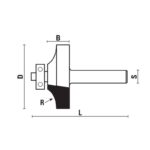 hw flat rounding over bits with ball bearing guide z2