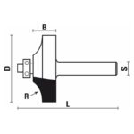 hw flat rounding over bits with ball bearing guide z2