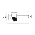 hw flush and bevel trim bits with ball bearing guide z2