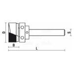 hw flush trim bits with upper ball bearing guide z2