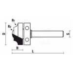 hw flush trim bits with upper ball bearing guide z2