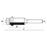 hw flush-trim “v” groove bits with ball bearing guide z2