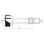 hw hinge boring bits with threaded shank z2+2