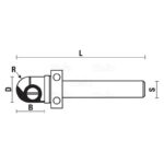 hw insert core box bits with upper ball bearing z1 - S8 D12.7 B13 L59 R6