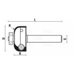 hw insert cover bits with ball bearing z2 - S8 D26 B12.7 L55 R6